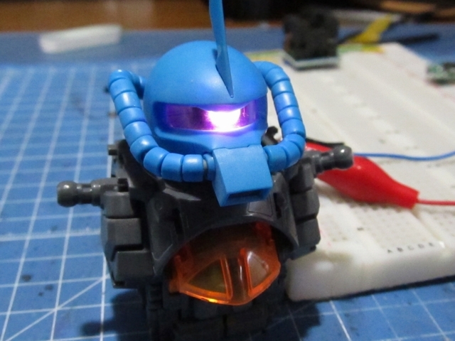 MGザク2.0のモノアイLED化: ガンプラ電子工作室